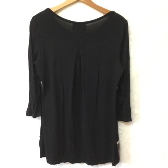 Coldwater Creek Black and Gray Block Long-SleeveTunic - Picture 6 of 15